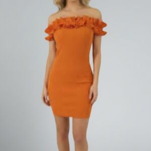 Forever 21 Strapless Orange Dress New Size XL